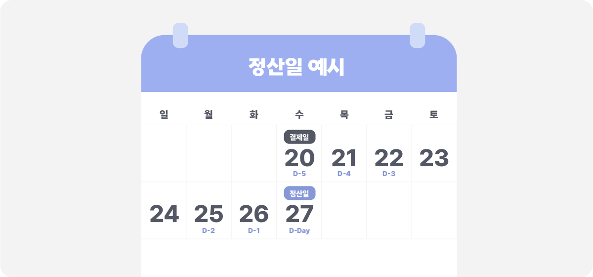 정산일 예시
